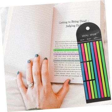 2 шт. флуоресцентные индексные наклейки, закладки для маркировки книг, закладки