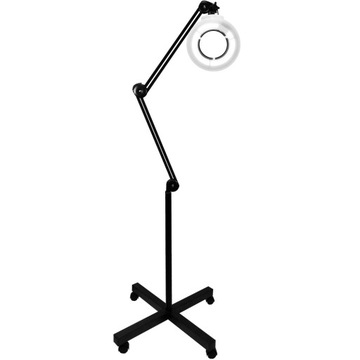 FOTEL KOSMETYCZNY Z KUWETAMI CZARNY LAMPA LUPA TABORET ZESTAW