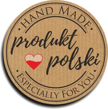 Naklejki HAND MADE PRODUKT POLSKI 45mm 100szt