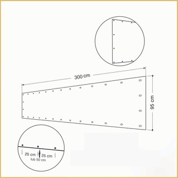 OSŁONA NA BALKON MATA BRĄZOWA 0,95X3M + GRATIS!
