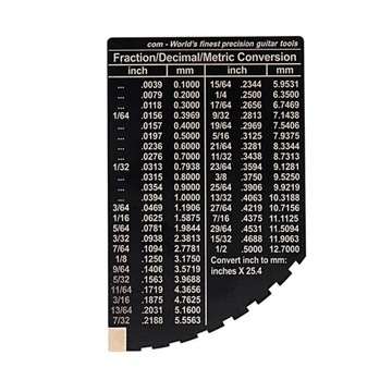 Guitar String Action Fret Rocker Ruler Gitarzysta