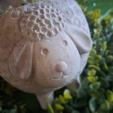 Пасхальная фигурка цветочный горшок с крышкой-барашком 14,5х16,5х14,5 см.