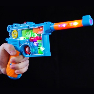 PISTOLET DLA DZIECI DŹWIĘKOWY ŚWIECĄCY NA BATERIE