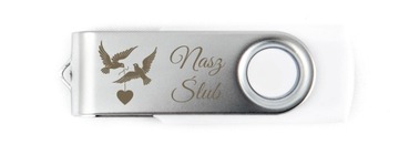 Флешка-накопитель USB 16 ГБ 3.0 со свадебной гравировкой