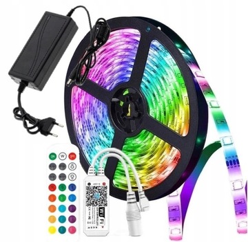 Taśma LED 5050 RGBW zasilacz sterownik WIFI pilot