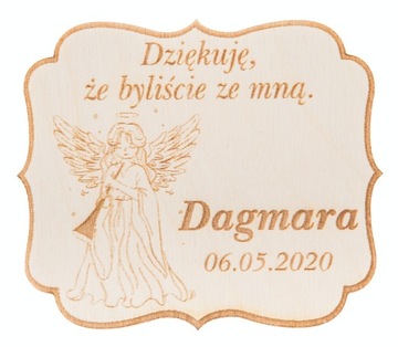 MAGNES 10 szt Podziękowanie Gości CHRZEST grawer!!