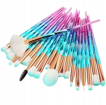 НАБОР КИСТЕЙ ДЛЯ МАКИЯЖА «ЕДИНОРОГ»: 20 шт.