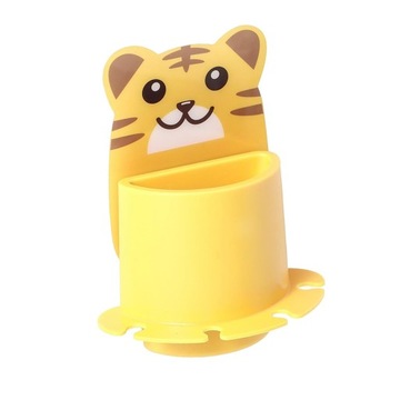 Kids Cartoon Toothbrush Holder Wall yellow