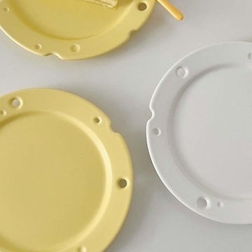 Керамическая тарелка Многоразовый поднос для чая Универсальная тарелка для свадебного украшения Еда Белая