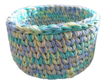 KOSZYK WIOSENNY MAKRAMA SZNUREK HANDMADE RĘCZNIE