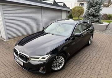 BMW Seria 5 G30-G31 Touring Facelifting 2.0 520d 190KM 2021 BMW Seria 5 520d Luxury Line KAMERA AMBIENTE serwisowany Bezwypadkowy, zdjęcie 8