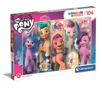 PUZZLE 104 ELEMENTY MY LITTLE PONY PRZYJAŹŃ TO MAGIA