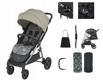 ESPIRO WAVE WÓZEK SPACEROWY 314 OLIVE HILLS KUBEK TORBA STROLLER PASEK FOLI