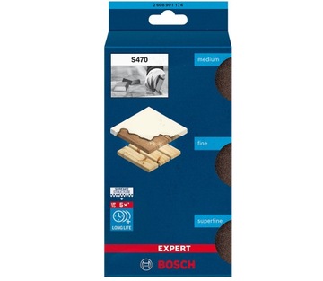 Набор шлифовальных губок KOSTKA, 3 шт. S470 BOSCH EXPERT