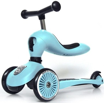 КОМПЛЕКТ СКУТЕРА Scoot And Ride BlueBerry 2 в 1 + ШЛЕМ со светодиодной подсветкой S-M 2-5L