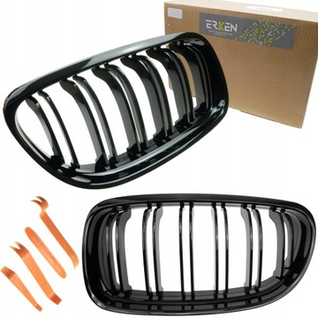 Nerki grill Czarny połysk do BMW E90 E91lifting