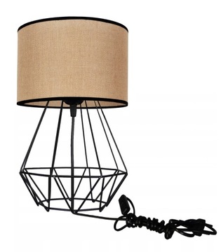 Lampka nocna stołowa na abażur EKO Juta Boho E27