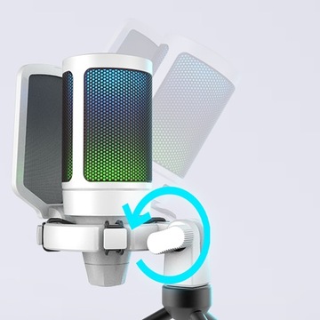 ЕМКОСТНЫЙ RGB-МИКРОФОН С USB-СВЕТОДИОДОМ ДЛЯ КОМПЬЮТЕРА