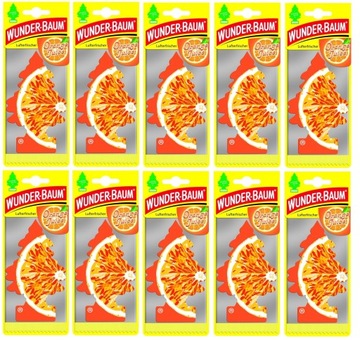WUNDER BAUM CHOINKA zapach do samochodu ORANGE JUICE drzewko x10 zawieszka