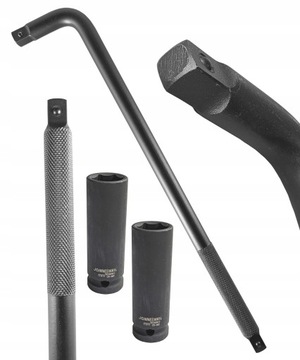 KLUCZ DO KÓŁ POKRĘTŁO L KUTE 1/2'' PRODUKT POLSKI NASADKi UDAR 17, 19mm