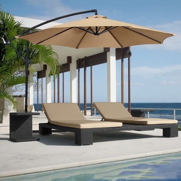 Водонепроницаемый чехол для садового зонта, 8 держателей, 300 см, коричневый