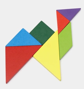TANGRAM KLOCKI MAGNETYCZNE DREWNIANA UKŁADANKA Z łabędziem Prezent