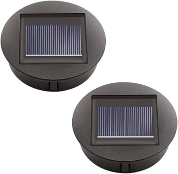 Zestaw 2 lamp solarnych, zamiennik topu z żarówkami LED, 8 cm 2 szt.