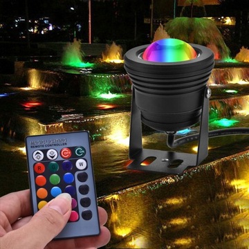 СВЕТИЛЬНИК ПОДВОДНЫЙ С РЕФЛЕКТОРОМ RGB LED БАССЕЙН 12В 10Вт