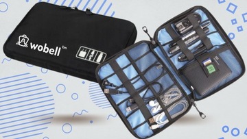 ORGANIZER PODRÓŻNY TORBA ETUI NA KABLE ŁADOWARKI AKCESORIA KIESZONKI MOCNY