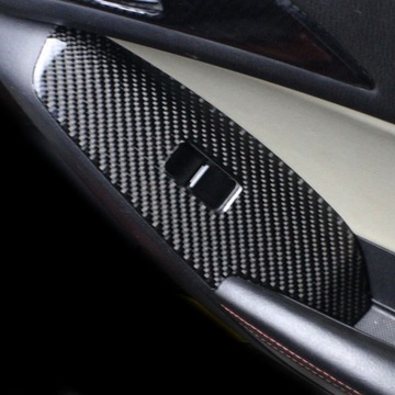 4 шт. крышка панели кнопки подъема окна из углеродного волокна