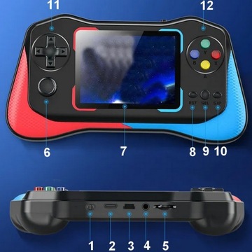 ПОРТАТИВНАЯ ИГРА ДЛЯ ТЕЛЕВИЗОРА МИНИ-РЕТРО-КОНСОЛЬ 500 ИГР + ПАНЕЛЬ