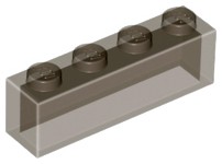 LEGO 3066 brick klocek 1x4 Trans-Black 4szt.