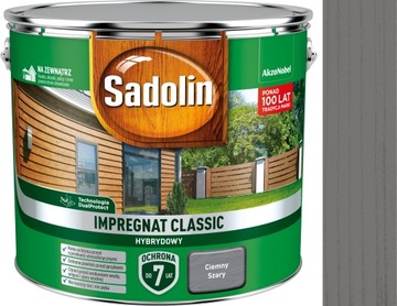 SADOLIN CLASSIC IMPREGNAT 9L CIEMNY SZARY