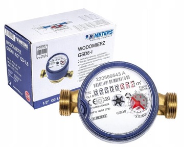 Wodomierz antymagnetyczny do licznik wody zimnej DN20 3/4 gwint 1