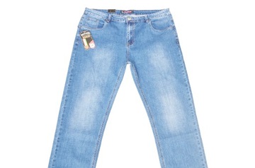 DUŻE DŁUGIE spodnie jeans CLUBING pas 116-118cm W42 L32