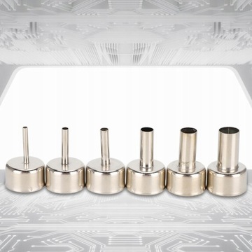 КОМПЛЕКТ НАСАДОК ДЛЯ СТАНЦИИ ГОРЯЧЕГО ВОЗДУХА 6 ШТ.