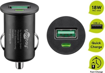 Быстрая зарядка: 1 автомобильное зарядное устройство USB для быстрой зарядки