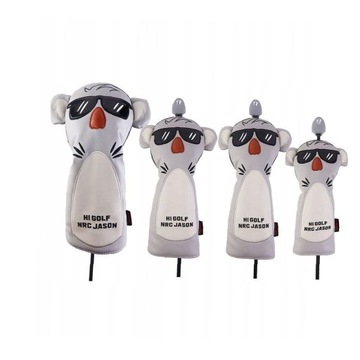 Creative Koala Print Waterproof Golf Wood Head Covers No. 1 3 5 UT 4 Pieces