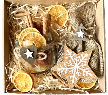 Рождественский НАБОР КРАСИВЫЙ Новогодний подарок под елку Корзинка Кружка Чай