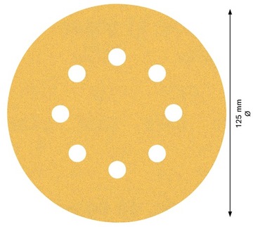 НАЖДАЛЬНАЯ БУМАГА Диск на липучке, Диск BOSCH 125ммP120