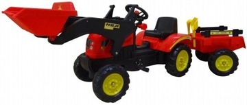 TRAKTOR NA PEDAŁY Z PRZYCZEPKĄ I ŁYŻKĄ 165CM AKCESORIA KOPARKA TRAKTOREK