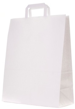 Torby papierowe 320x160x430 BIAŁE na zakupy 250szt
