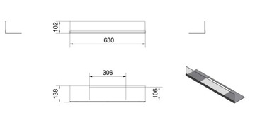BIOKOMINEK 900x400 DELTA 2 qube szyba bio kominek