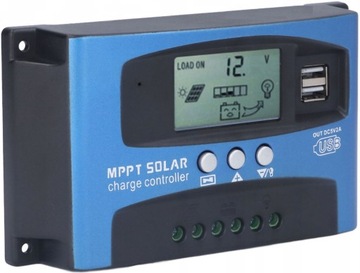 Solarny Kontroler Regulator Ładowania Akumulatorów 30A 12V 24V MPPT