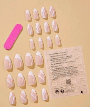PRESS ON NAILS TIPSY 24 асимметричных френча на ногтях