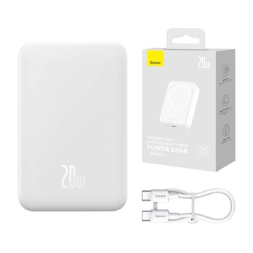 BASEUS POWER BANK KABEL USB-C 20000mAh 20W MAGSAFE UNIWERSALNY BEZPIECZNY