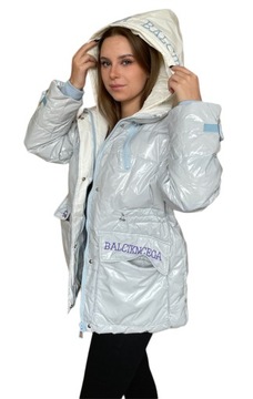 ЖЕНСКАЯ КУРТКА-ПАРКА ОВЕРСАЙЗ С ОКРАШЕННОЙ ПЕРЕХОДНОЙ ВЕСНОЙ