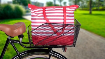 Металлическая корзина для велосипеда 13 л, БОЛЬШАЯ корзина для велосипеда, просторный багажник DUNLOP