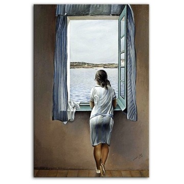 REPRODUKCJA obraz SALVADOR DALI Dziewczyna w oknie