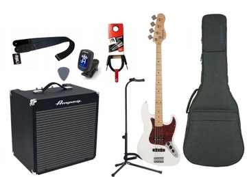 GITARA BASOWA + WZMACNIACZ 30W KABEL ZESTAW